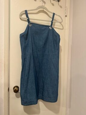 rag & bone light blue chambray dress with tie strap